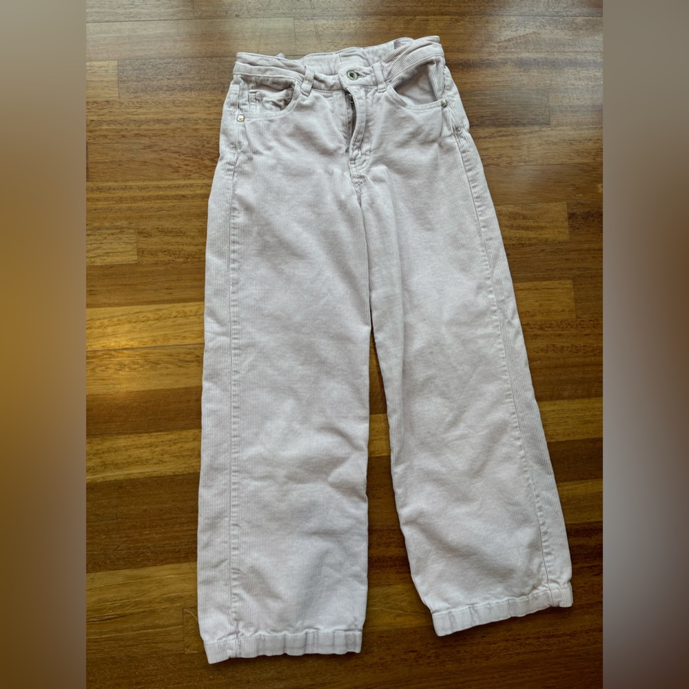 Pale lavender purple wide leg corduroy pants girls size 10